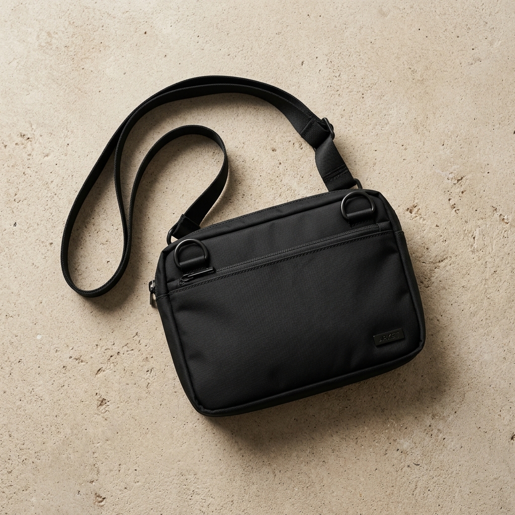 Minimal Crossbody Bag - Black